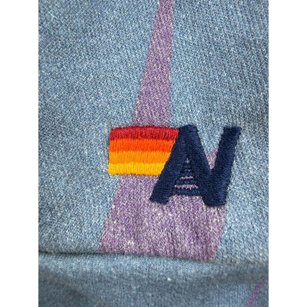 Aviator Nation Lightning Bolts Sweatshirt Womens XS Blue Fade All Over Ombre - Picture 3 of 7